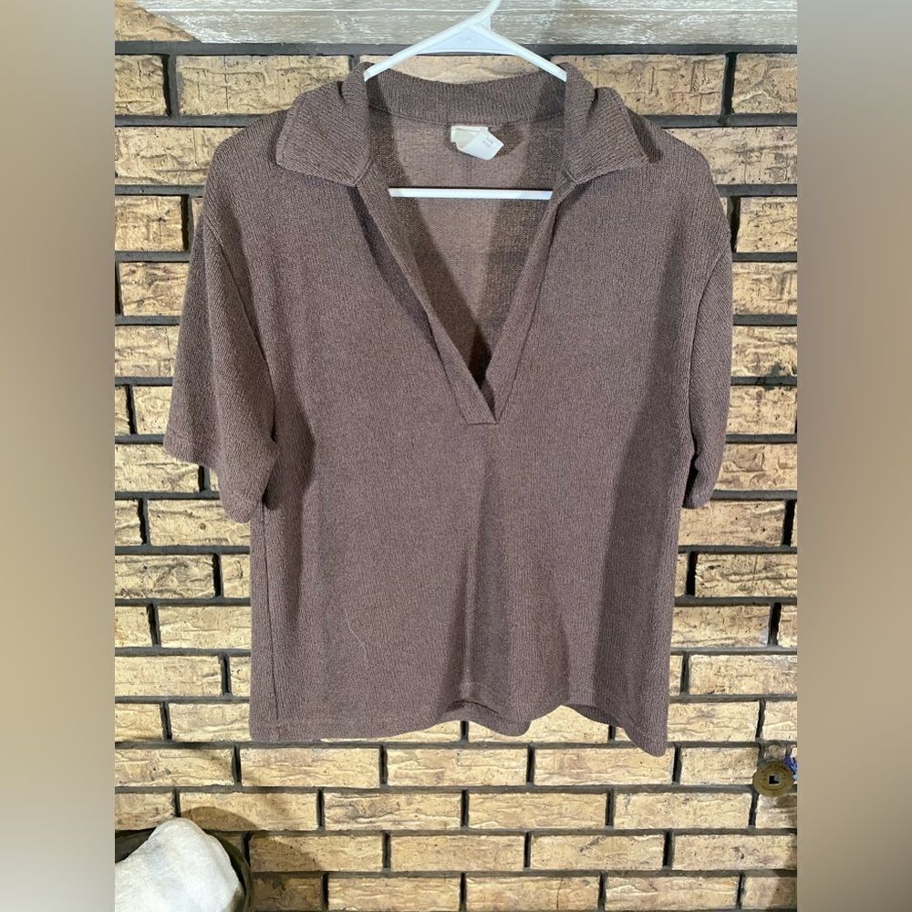 ‎Brown H&M blouse
